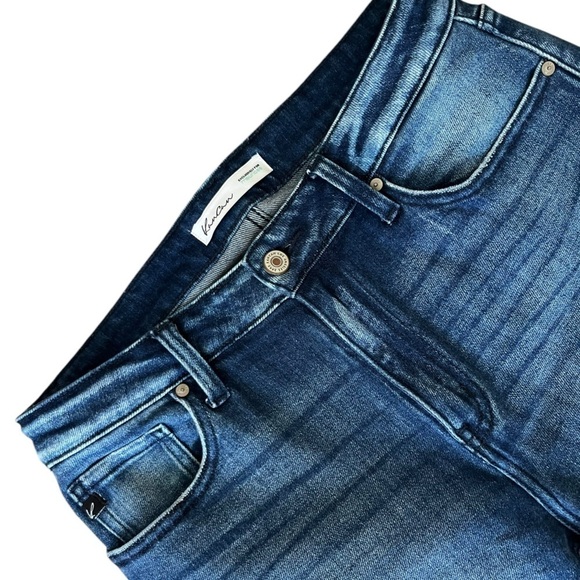 KanCan High Rise Distressed Wide Leg/Flare Jeans - Picture 6 of 7